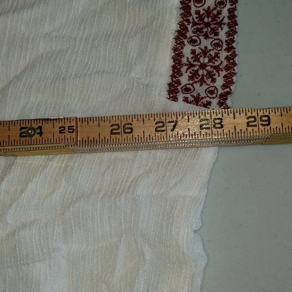 Forever 21 Women's Size US S Open Front Embroidered Detail Boho Top - Picture 11 of 11